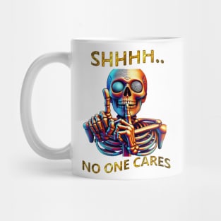 Silence Speaks Volumes Colorful Skeletal Figure Mug